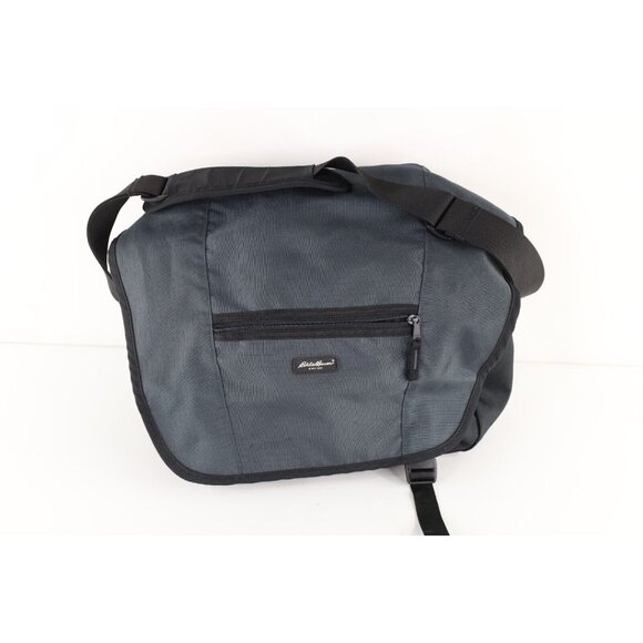 Vintage 90s Y2K Eddie Bauer Spell Out Crossbody Messenger Bag Carry On Gray